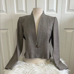 Peabody House Vintage Heathered Stone Wool Blazer Size 11/12